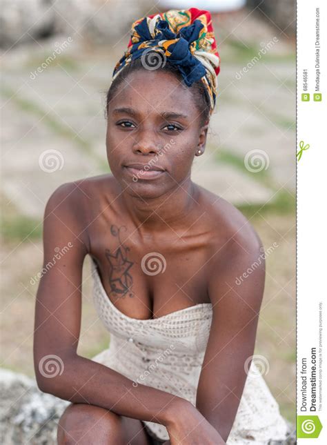 bridgetown barbados march 11 2014 an unidentified gorgeous girl in bridgetown street