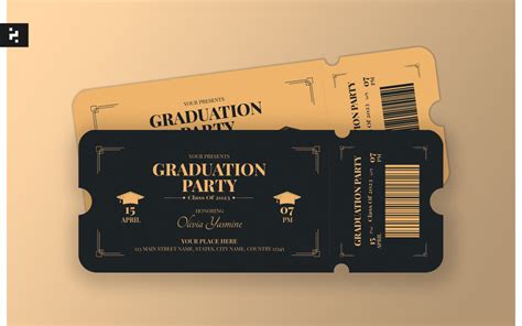 graduation party ticket template  templatemonster