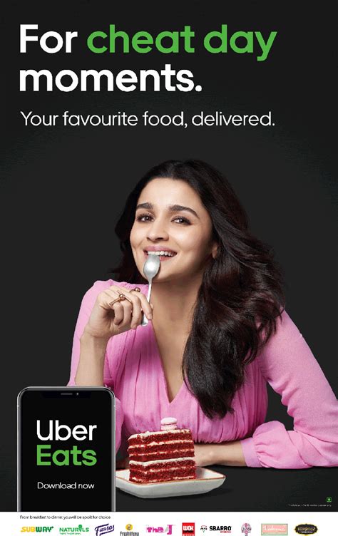uber eats    cheat day moments ad advert gallery