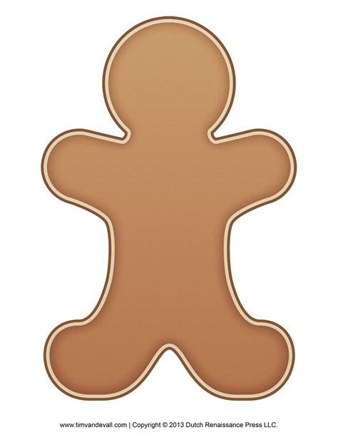 printable brown gingerbread man template printable templates