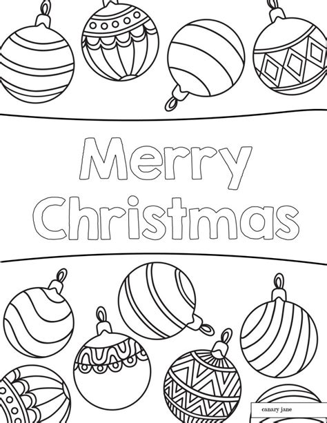 fun kids christmas coloring pages   print   canary jane