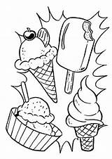 Ice Cream Coloring Kids Print Pages Summer Printables Activity Easy Cone Fun Drawing sketch template