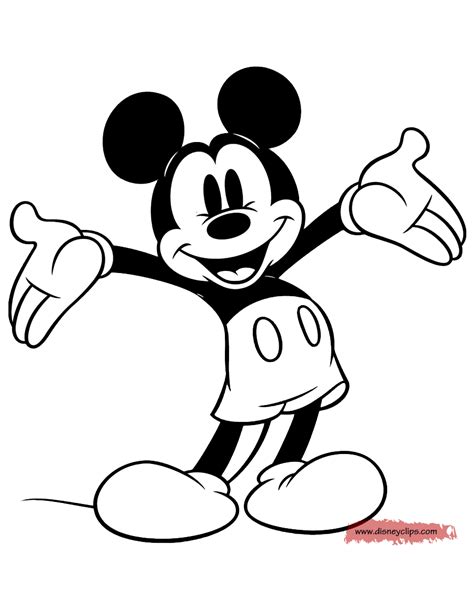 gambar mickey mouse coloring page kids color luna pages book  rebanas