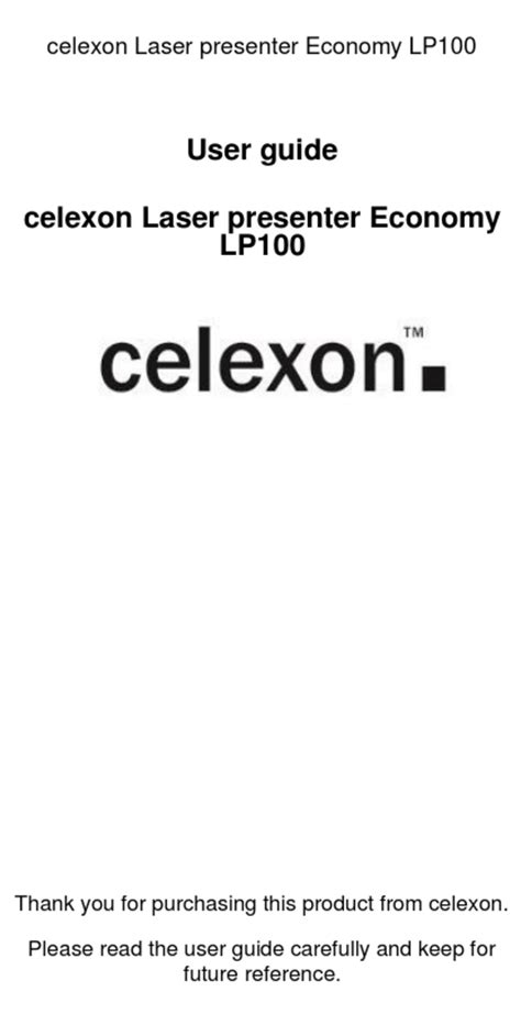 celexon economy lp user manual   manualslib