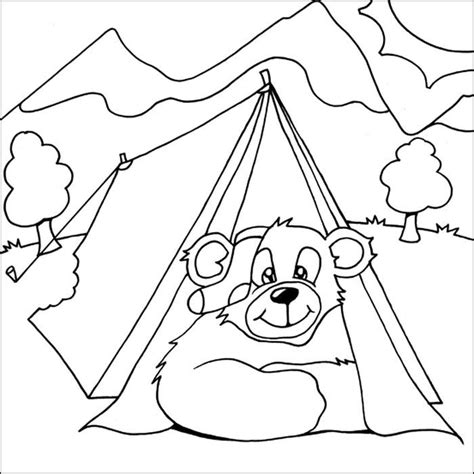 camping animal coloring pages camping coloring pages animal coloring