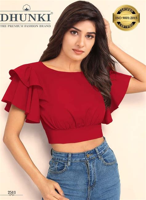 manufacturer of fancy crop tops for girl from surat gujarat by