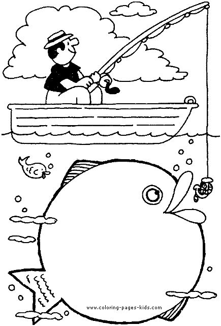 fishing  big fish color page fishing color page coloring pages