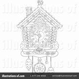 Clock Cuckoo Drawing Clipart Paintingvalley sketch template