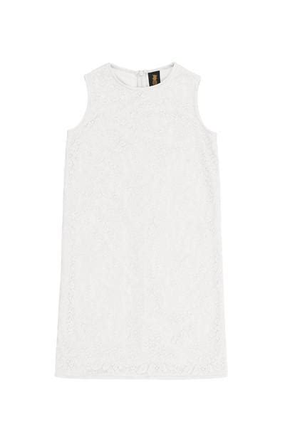 white stretchy lace sleeveless stunning fancy mother daughter dress