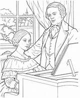 Coloring Pages Composer Schumann Chopin Composers Choose Board Results sketch template