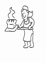 Bread Baking Coloring Mother Pages Tasty sketch template
