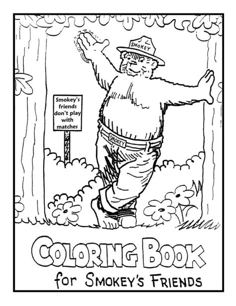 smokey bear coloring page  printable coloring pages  kids