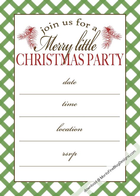 printable christmas party invitations beautiful invitations