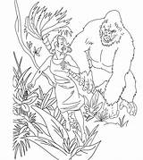 Kong King Coloring Pages Jungle Kids sketch template