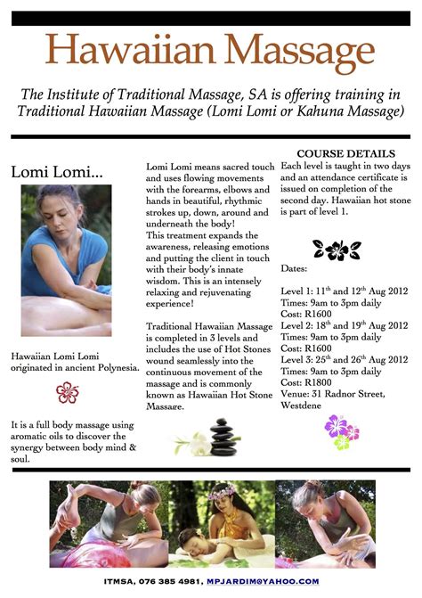 Hawaiian Massage Training Lomi Lomi Please Repin