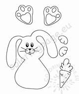 Carrot Bunny Easter Holding Activity Template Coloring Rabbit sketch template