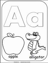 Kindergarten Colouring Madebyteachers Abc Apple Exciting sketch template