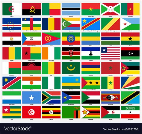 set  flags   african countries royalty  vector
