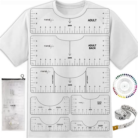 shirt ruler guide pcs  shirts alignment ruler guide tool  center