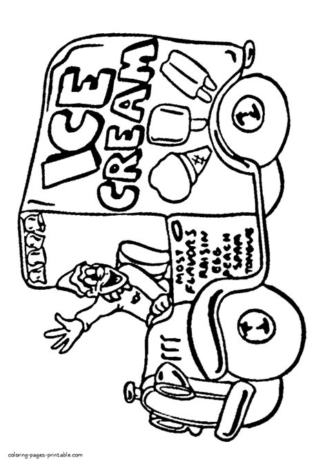 ice cream truck coloring pages coloring pages printablecom
