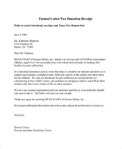 car donation letter template collection