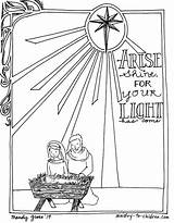 Nativity Joseph Arise Shine Manger Isaiah Major Angles Newborn Watching sketch template