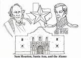 Texas Houston Sam Alamo Coloring History Grade Santa Anna Pages 4th Young Activities Book Social Education Sketch Engage Study School sketch template