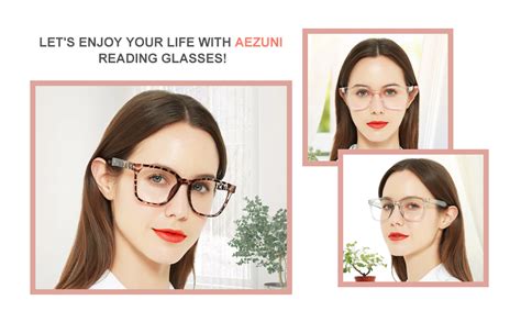 aezuni oversize square reading glasses for women oversized