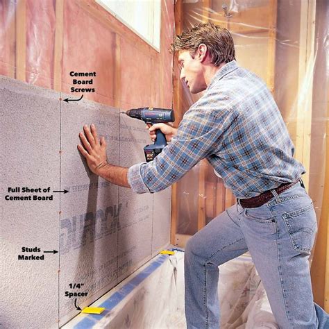 install cement board  tile projects diy family handyman