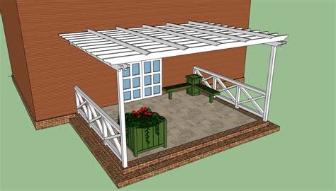 Attached Pergola Plans Howtospecialist How To Build