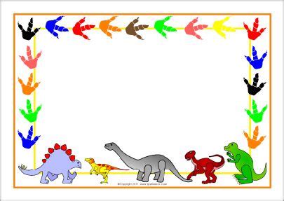 dinosaur themed  page borders sb sparklebox dinosaur crafts