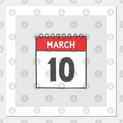 march  daily calendar page illustration calendar posters