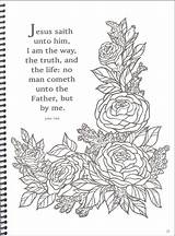 Bible Coloring Pages Verse Kjv Adult Verses Color Books Praying Hands Colouring Scripture Religious Sheets John Biblical Crafts Scriptures sketch template