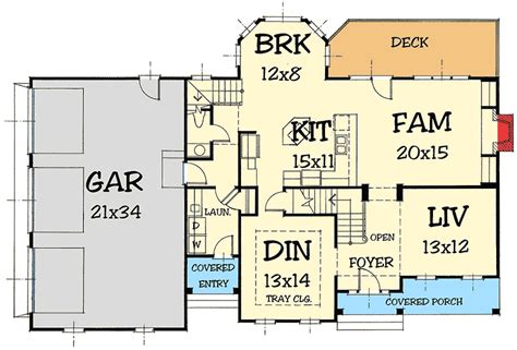 traditional  bed home plan  bonus room tr architectural designs house plans