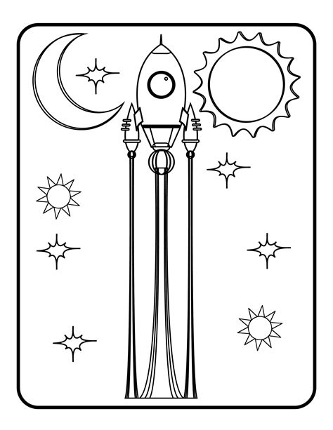 outer space colouring templates  kids etsy