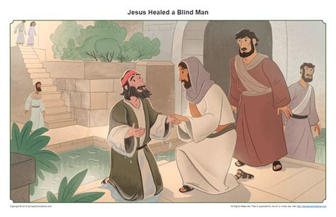 jesus healed  man born blind teaching picture  kids