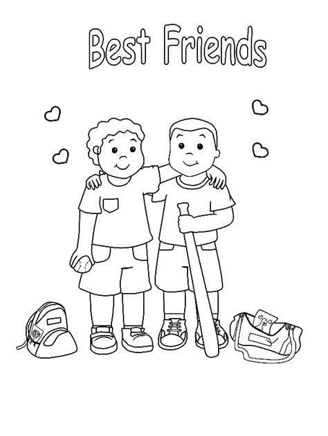 baseball teammates  friends coloring pages  place  color