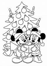 Mickey Coloring Christmas Mouse Pages Minnie Kids sketch template