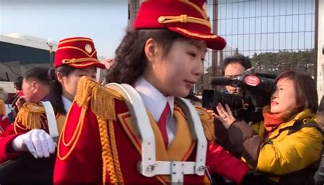 North Korean Cheerleading Army Of Beauties Arrives At