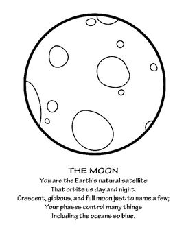 planet moon page coloring pages