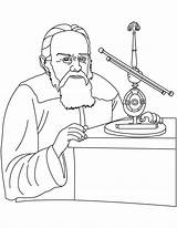 Galileo Galilei Coloring Pages Henry Hudson Edison Thomas Kids Thermometer Drawing History Printable Float Parade Getcolorings Colouring Activities Color Social sketch template