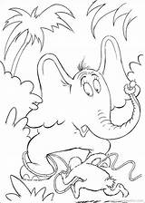 Dr Pages Seuss Coloring Horton Hears Who Printable Getcolorings sketch template