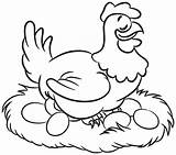 Chicken Coloring Pages Hen Printable Drawing Kids Baby Chick Farm French Clipart Color Nugget Getdrawings Chicks Minecraft Getcolorings Animal Book sketch template