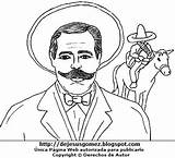 Pancho Emiliano Zapata sketch template