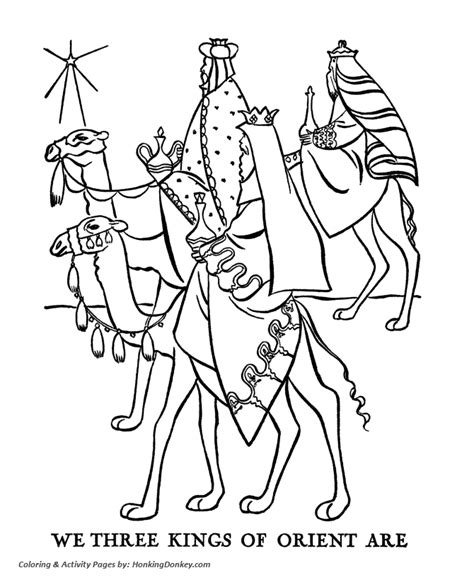 religious christmas bible coloring pages  wise men coloring