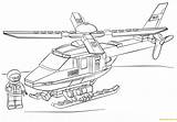Police Lego Pages City Coloring Helicopter Color sketch template