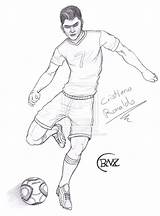 Ronaldo Coloring Pages Soccer Cristiano Christiano Draw Ball Printable Kids Color Print Getcolorings Getdrawings Step sketch template