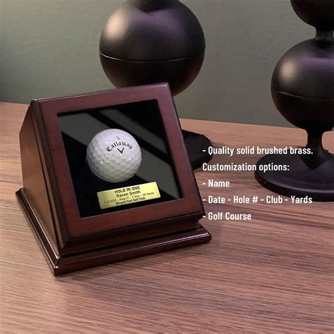 golf ball display case hole   box custom plaque etsy