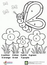 Spring Worksheet Number Color Coloring Worksheets Kindergarten Kids Pages Printable Sheets Flowers Math Season Preschoolplanet Butterfly Seasons Book sketch template