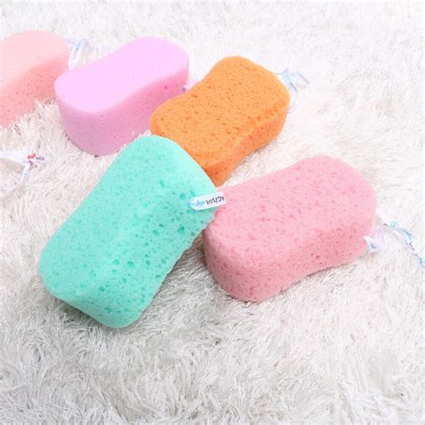 pcs bath sponges simple shape bathing scrubbers soft shower sponge